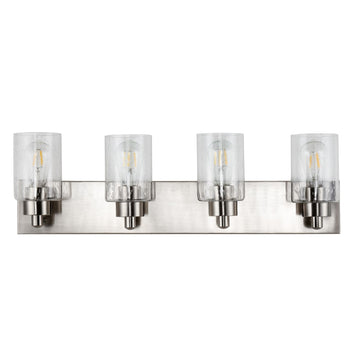Irving Seeded Glass/Iron Modern Contemporary LED Vanity Light - JONATHAN Y